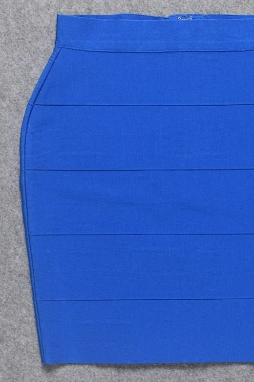 High Waist Bandage Mini Skirt Royal Blue