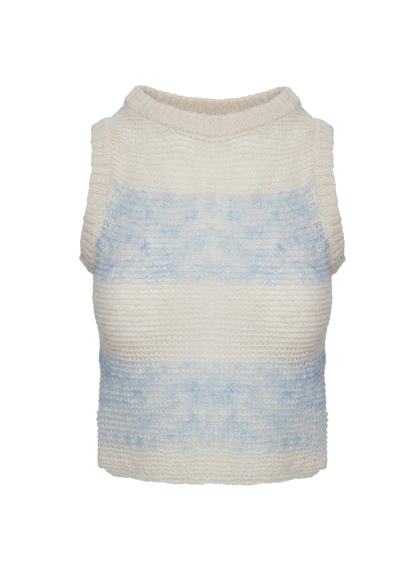 Asumi Knit Top Cream blue