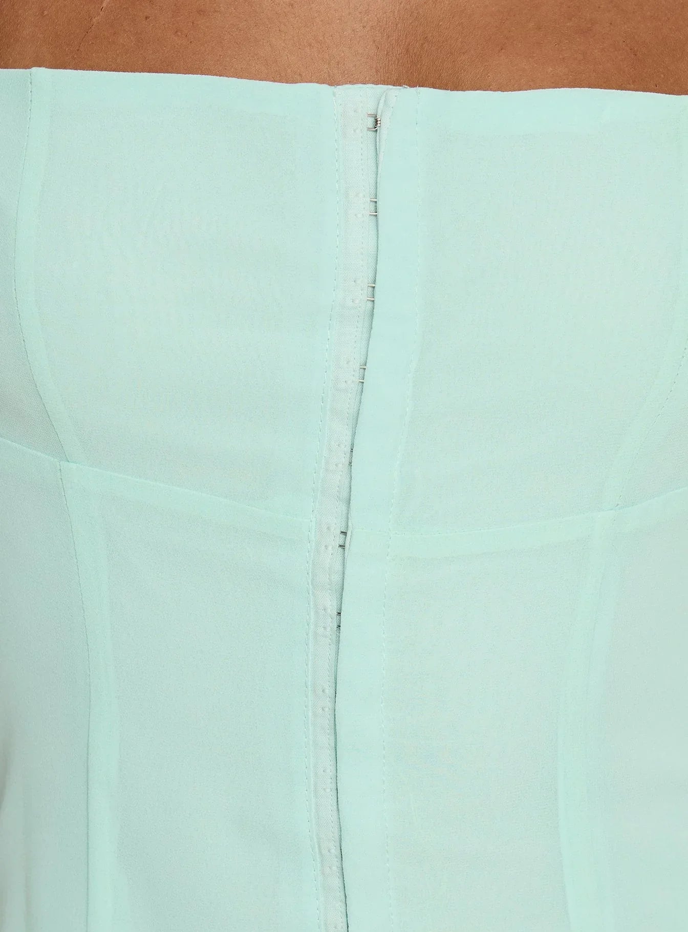 Delamere Tie Neck Top Aqua