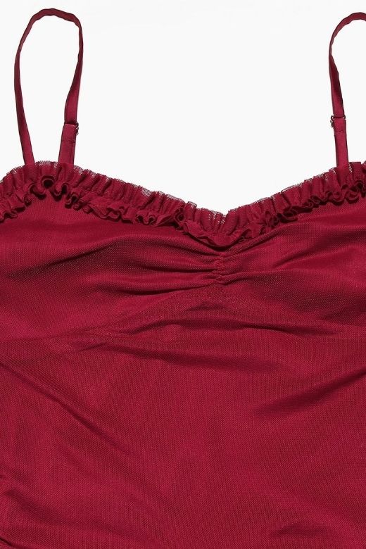 Noah Bodycon Wrap Midi Dress Red Wine