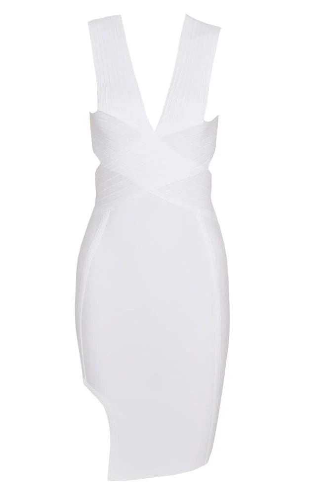 Pia Bandage Dress White Pearl