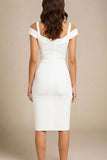 Sophia Bandage Dress White Pearl