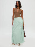 Yasemine Maxi Skirt Green White