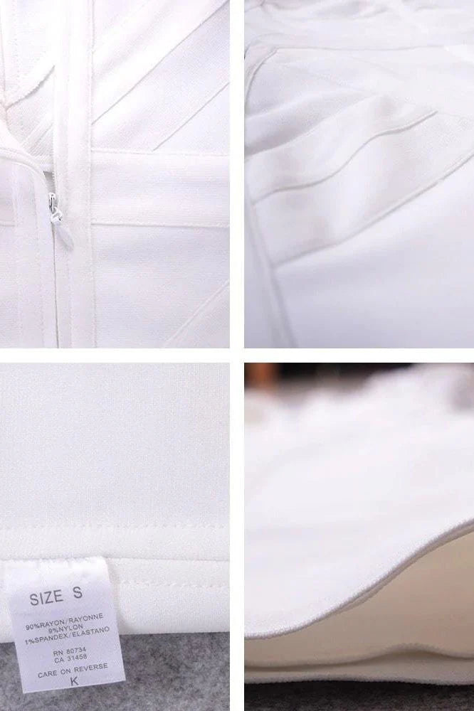 Sophia Bandage Dress White Pearl Sale