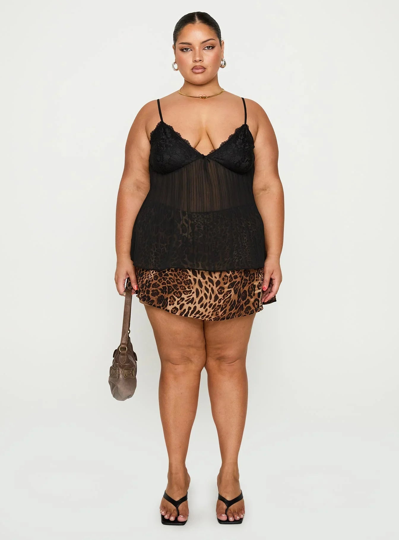 Zami Pleat Top Black Curve