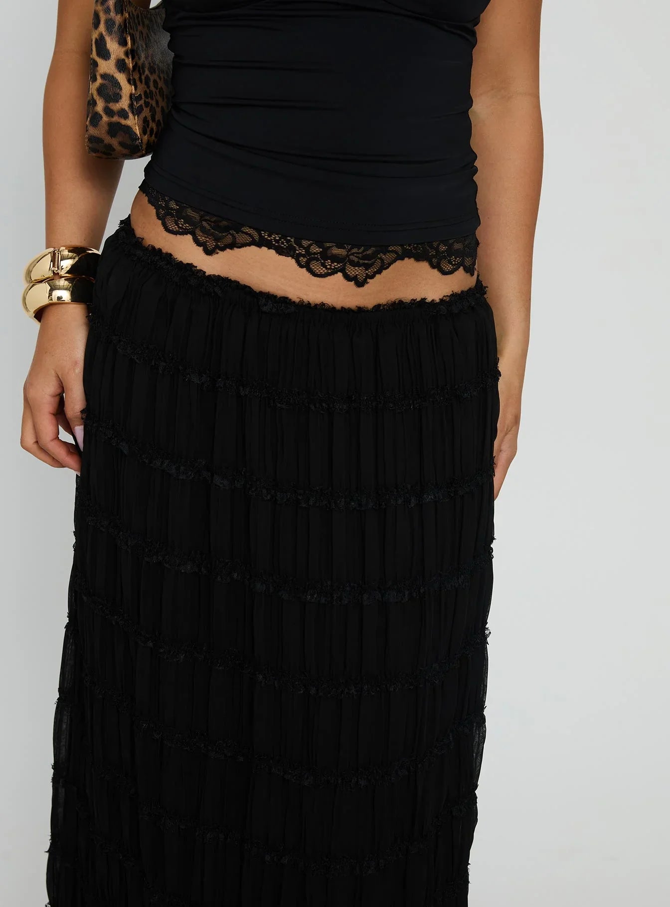Estefania Maxi Skirt Black
