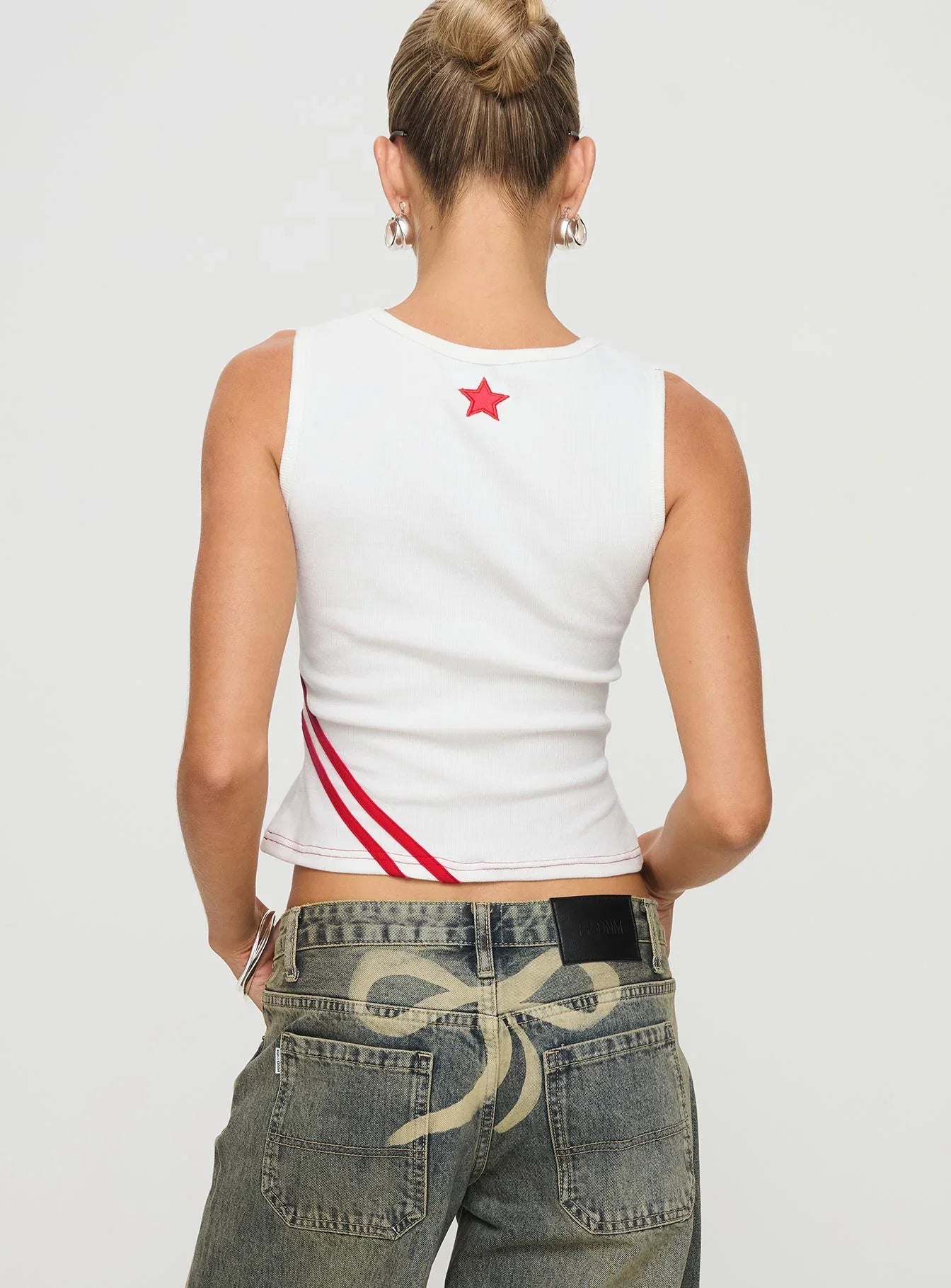 Fast 67 Tank Top White Red