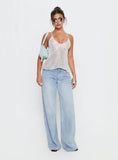 Opaline Sequin Cami Top Silver