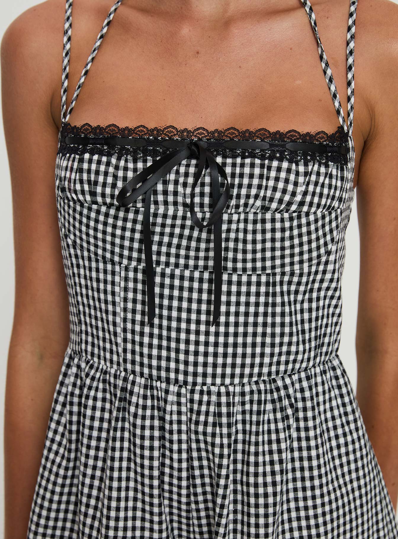 Trynia Romper Black White Gingham