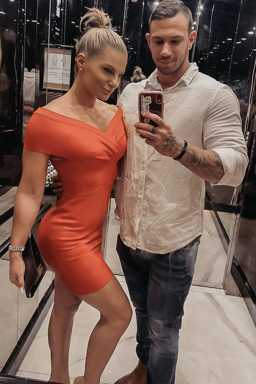 Bea Bandage Dress Red Wine