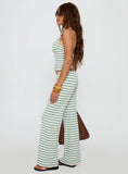 Anora Halter Wide Leg Set Blue / White Stripe
