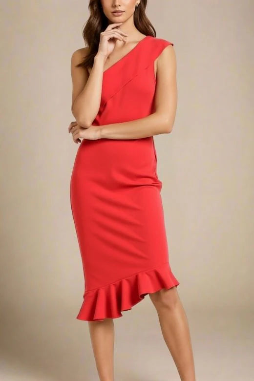 Avery Bandage Dress Lipstick Red