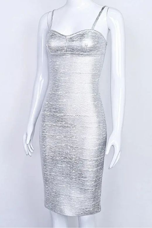Camila Bandage Dress Silver