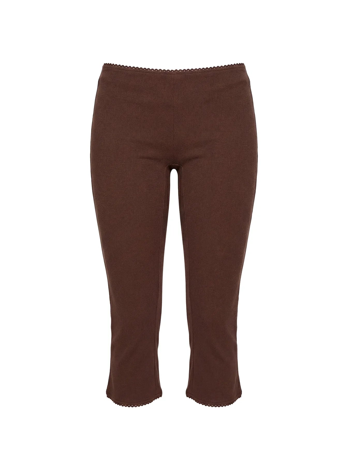 Baseline Rib Capri Pants Chocolate