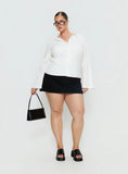 Emersonne Button Up Top White Curve
