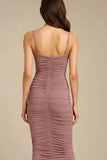 Zoe Bodycon Wrap Maxi Dress Tan Brown