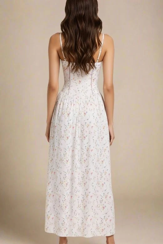 Tasmin Midi Dress White Print