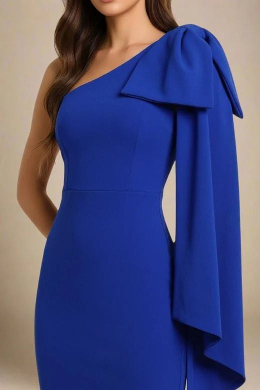 Lela Long Sleeve Bandage Midi Dress Royal Blue