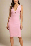 Bay Bandage Dress Blush Pink