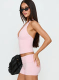 Habitual Active Longline Plunge Neck Tank Top Pink