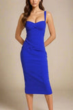 Heidi Bandage Midi Dress Royal Blue