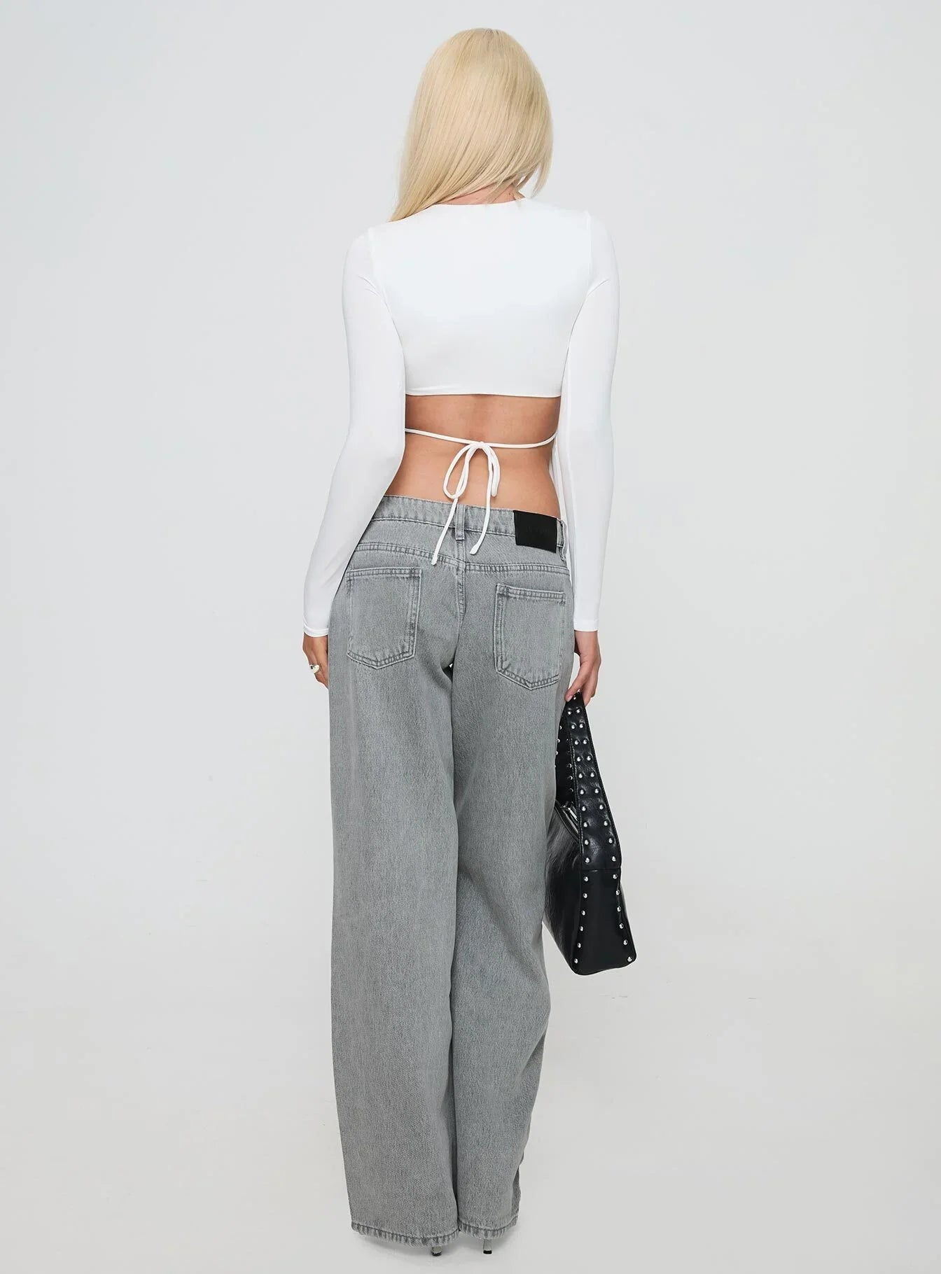 Ellanor Low Rise Straight Leg Jeans Washed Grey Petite