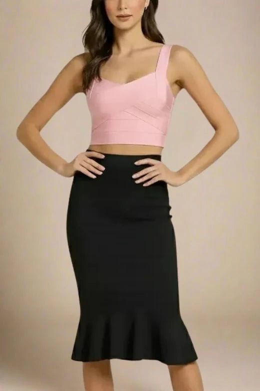 Jay Bandage Crop Top Dusty Pink