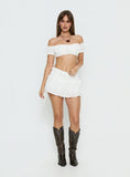 Corabel Ruffle Skort White