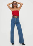 Zephee High Rise Wide Leg Jeans Light Wash