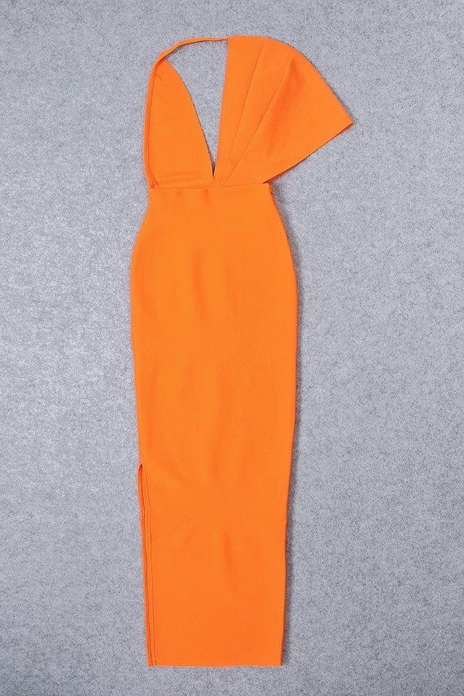 Blake Bandage Maxi Dress Apricot Orange Sale