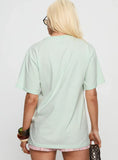 Old School Oversized Hawaii Graphic Tee Green