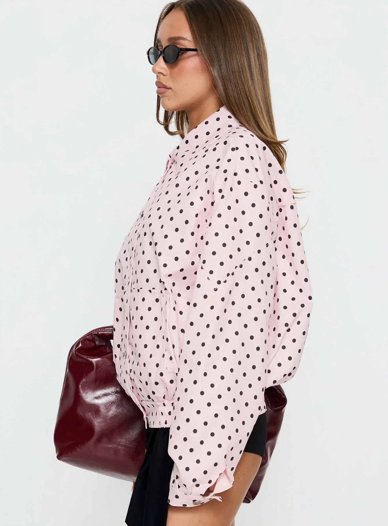 Swayer Oversized Jacket Pink Polka Dot