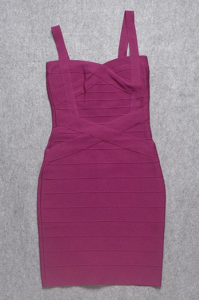 Heidi Bandage Mini Dress Magenta Pink