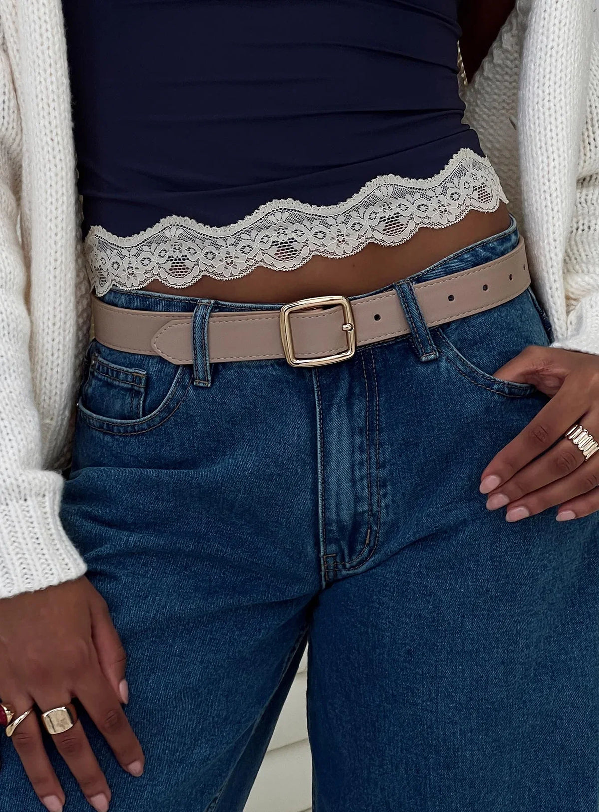 Chapman Belt Beige Gold