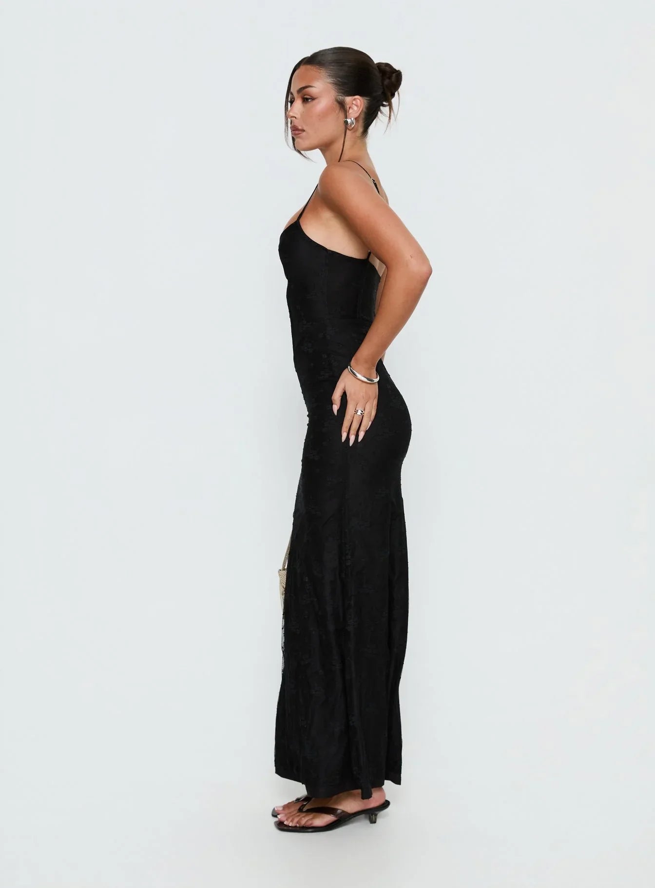 Amika Lace Maxi Dress Black