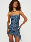 Donelli Mini Dress Navy Black Floral
