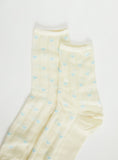 Averee Ribbed Heart Socks Yellow Blue