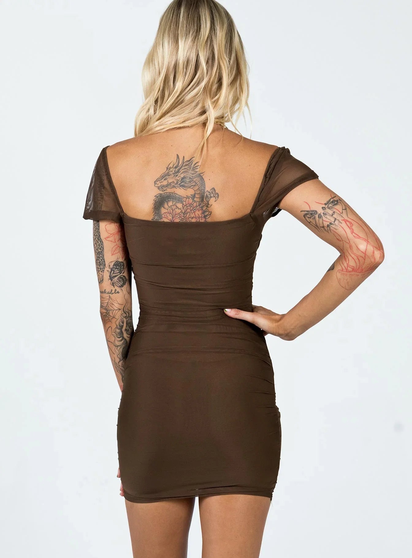 Charvi Mini Dress Brown
