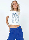 Continental Breakfast Tee White