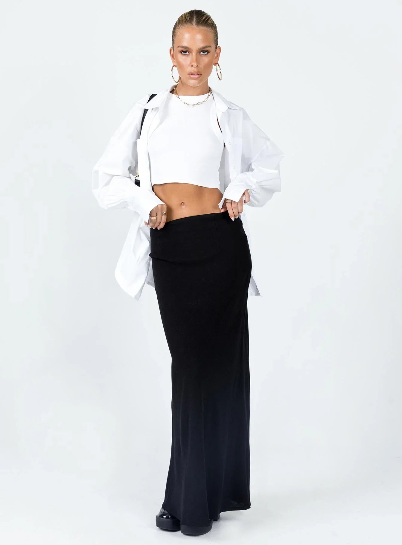Jodie Maxi Skirt Black Petite