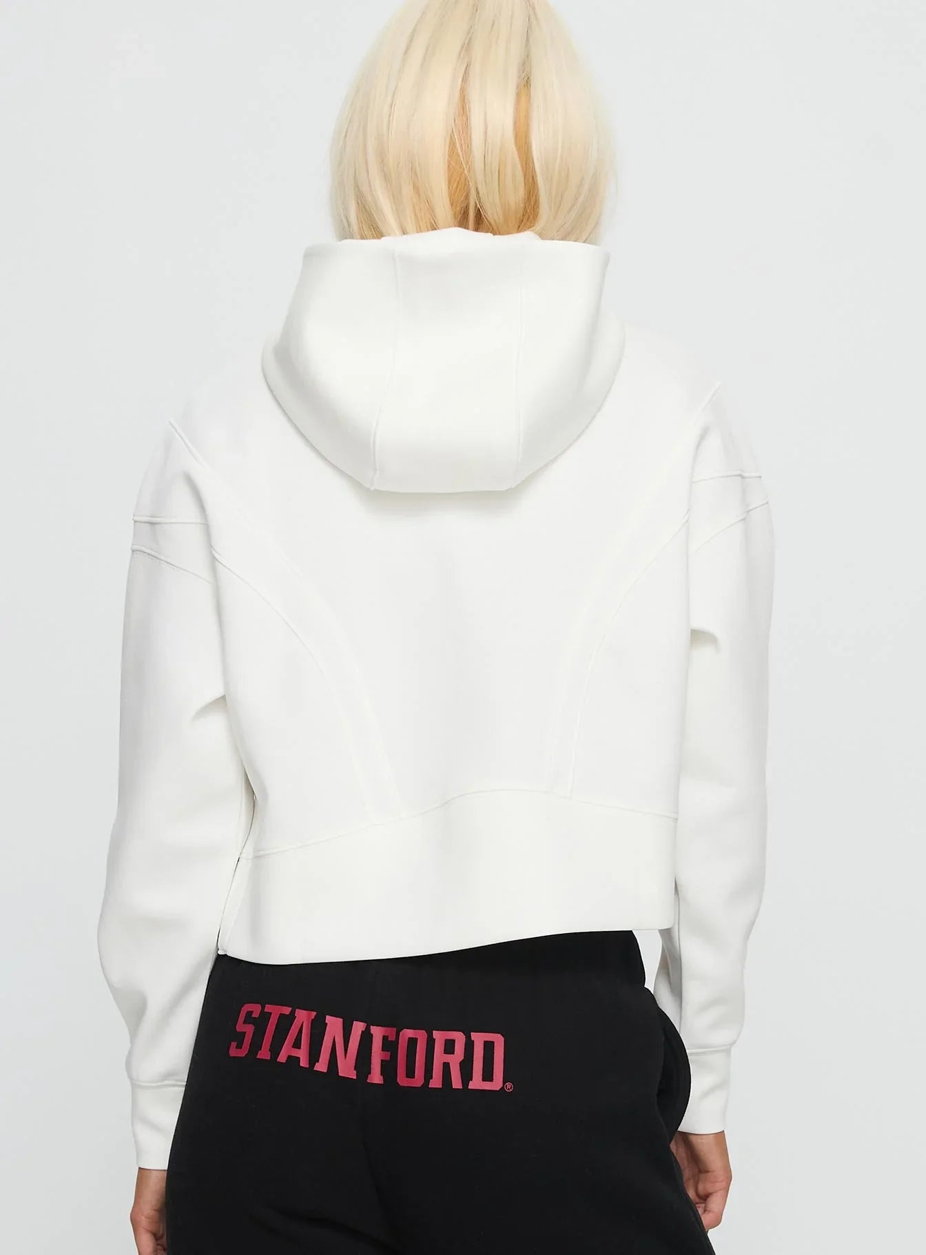 Stanford Buttersport Half zip Hoodie White