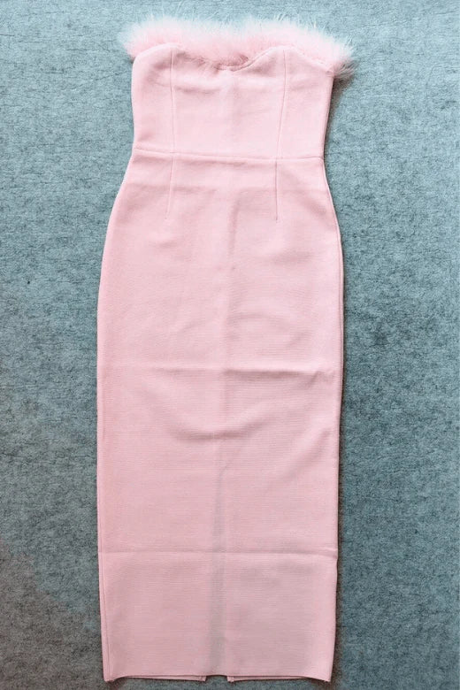 Erin Bandage Maxi Dress Dusty Pink