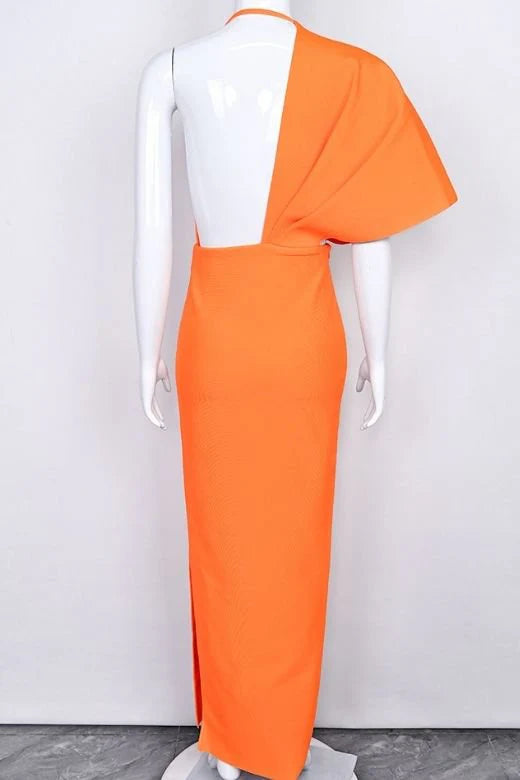 Blake Bandage Maxi Dress Apricot Orange