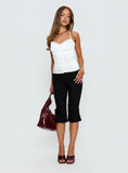 Odion Satin Tie Neck Top Ivory
