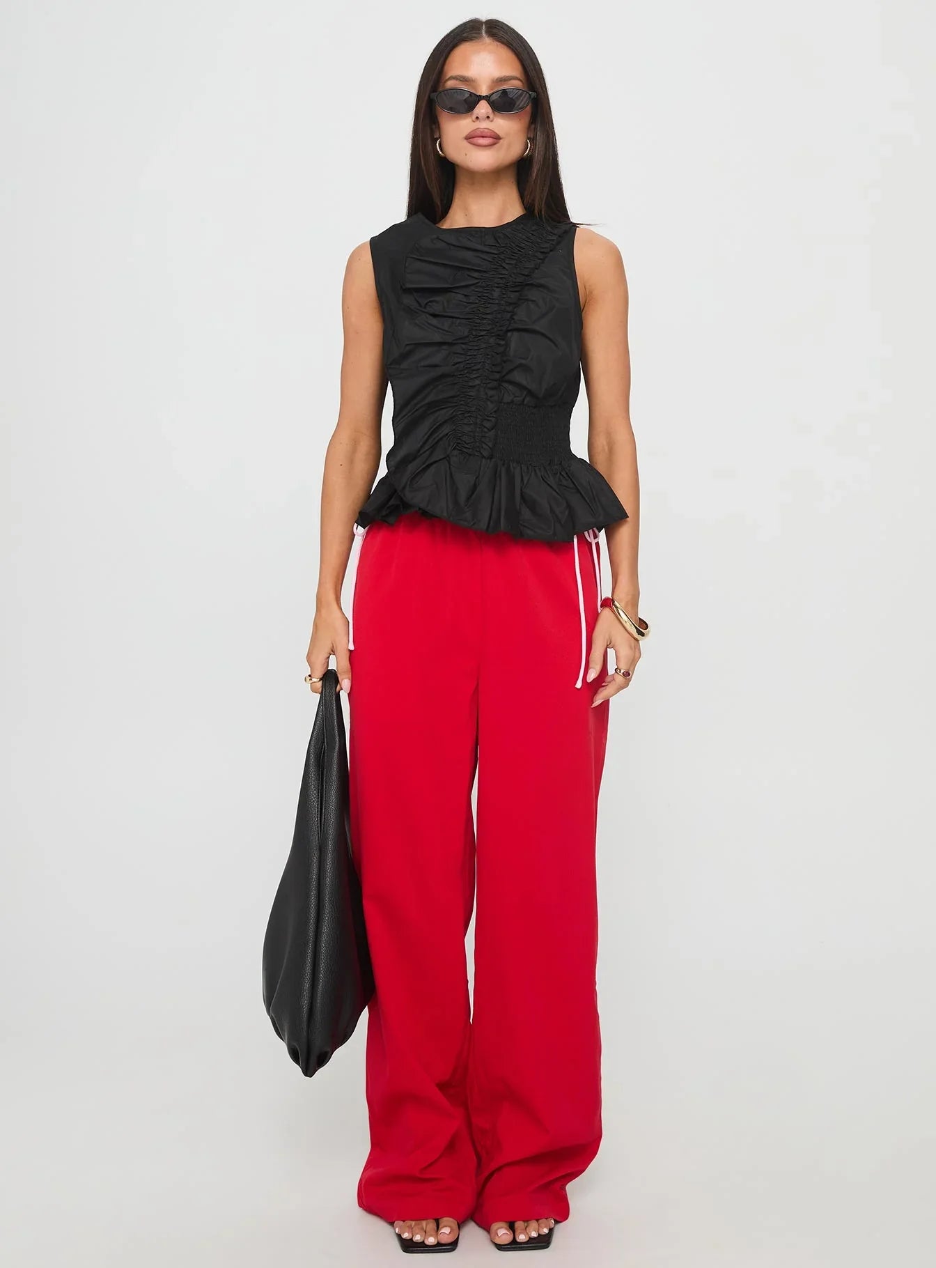 Sweet As Sugar Bow Pants Red Pink