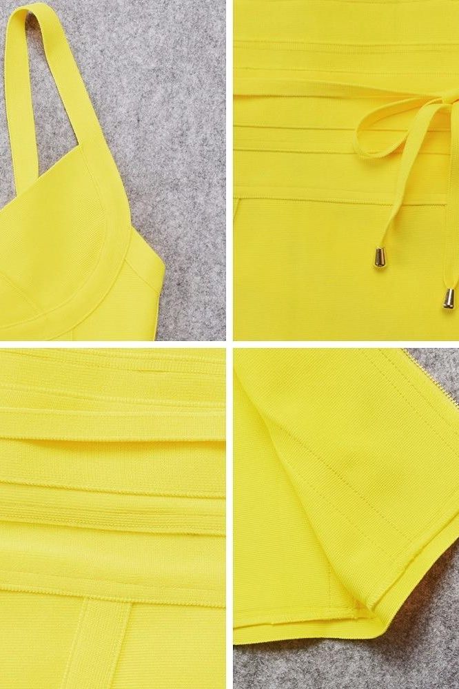 Bek Bandage Dress Sun Yellow