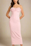 Erin Bandage Maxi Dress Dusty Pink