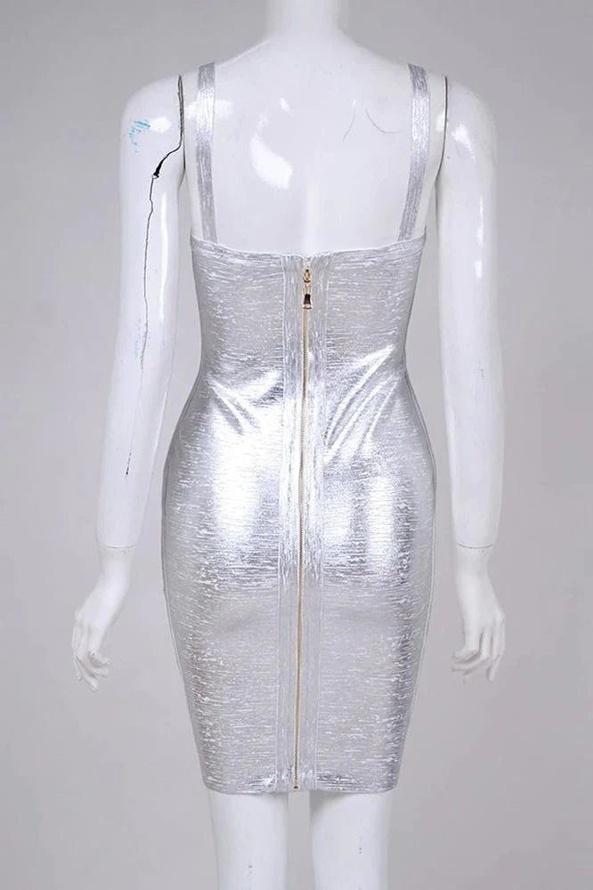 Kit Bandage Dress Silver