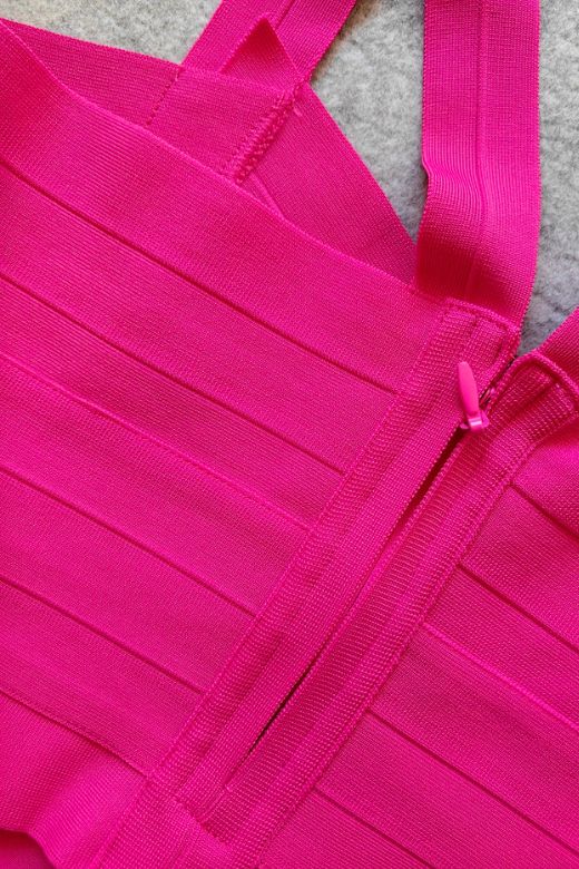 Jay Bandage Crop Top Hot Pink