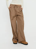 Romonda Drawstring Straight Leg Pants Khaki
